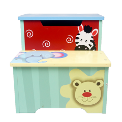 High Quality Cartoon Pattern Wooden Children Toy Storage Cabinet
